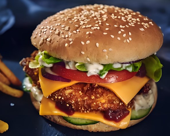 星鸡地炸鸡汉堡