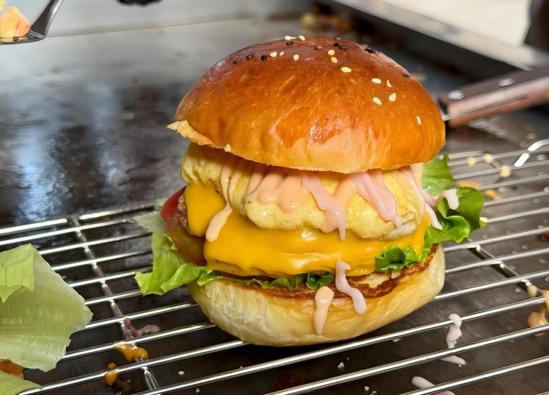 校堡王汉堡炸鸡