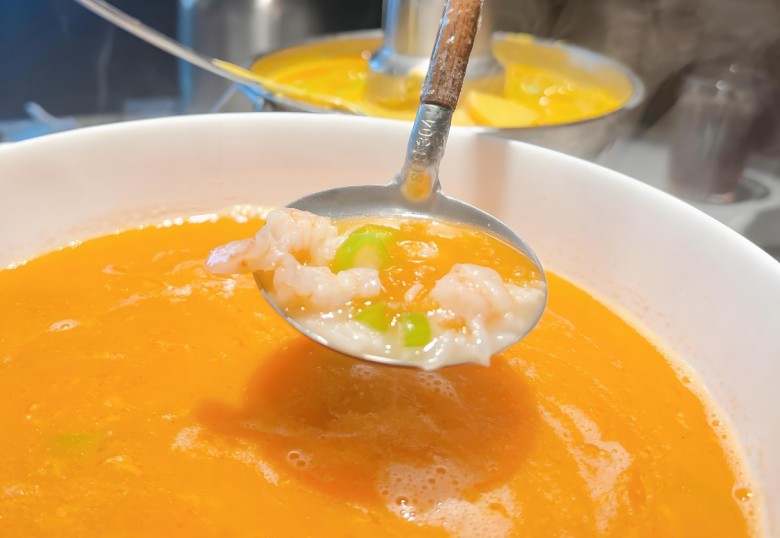 诀将鲜虾汤饭