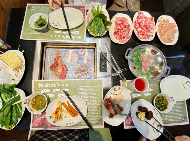 韩尚馆自助烤肉火锅加盟