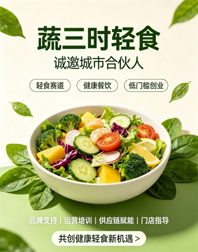 蔬三时轻食加盟